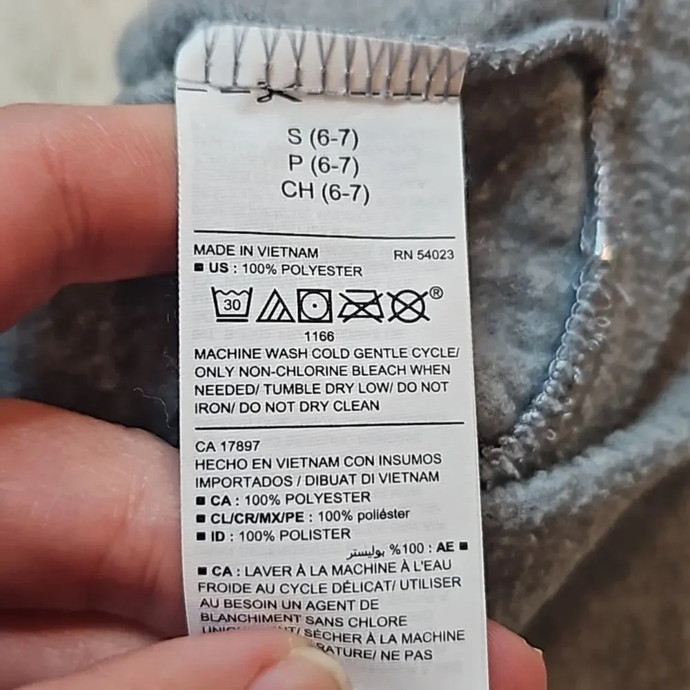 Old Navy Active Grey Funnel Neck Fleece Crop Pullover sweatshirt
